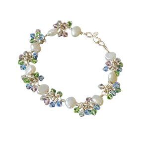 Small Pearl and Beaded Chain Bracelet